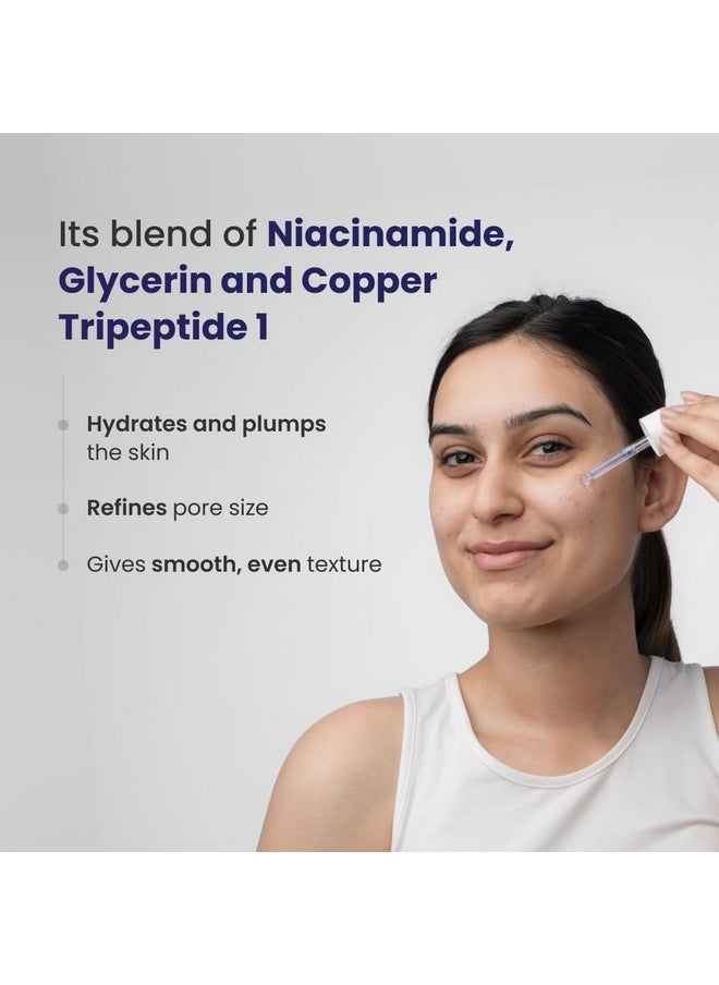 RE' EQUIL Pitstop Blue Copper Peptide Serum, Repairs Acne Scars & Pitted Marks, Evens Skin Tone & Reduces Blemishes, For All Skin Types, 25 Ml