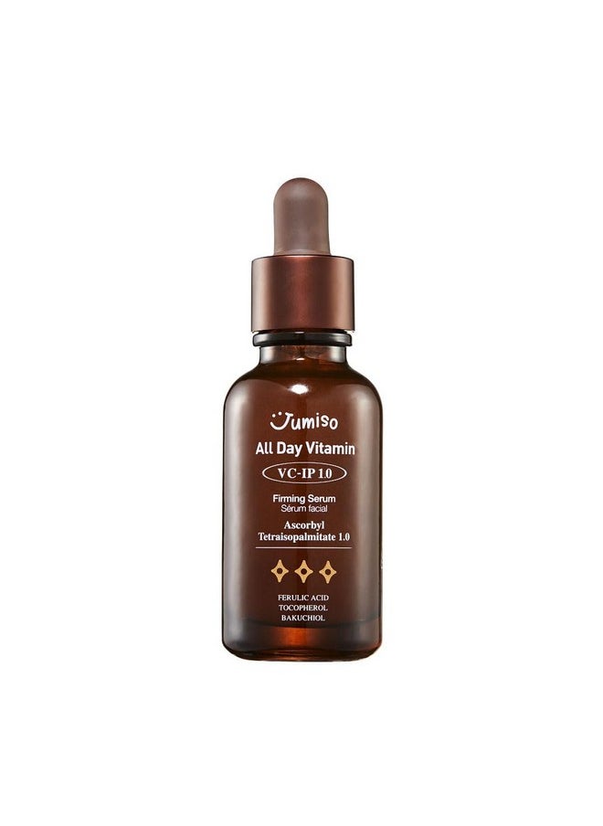 JUMISO All Day VC-IP 1.0 Firming Serum 30ml, 1.01 fl oz, Boosting Collagen, Reducing fine lines, Aronia Extract, Bakuchiol, Panthenol