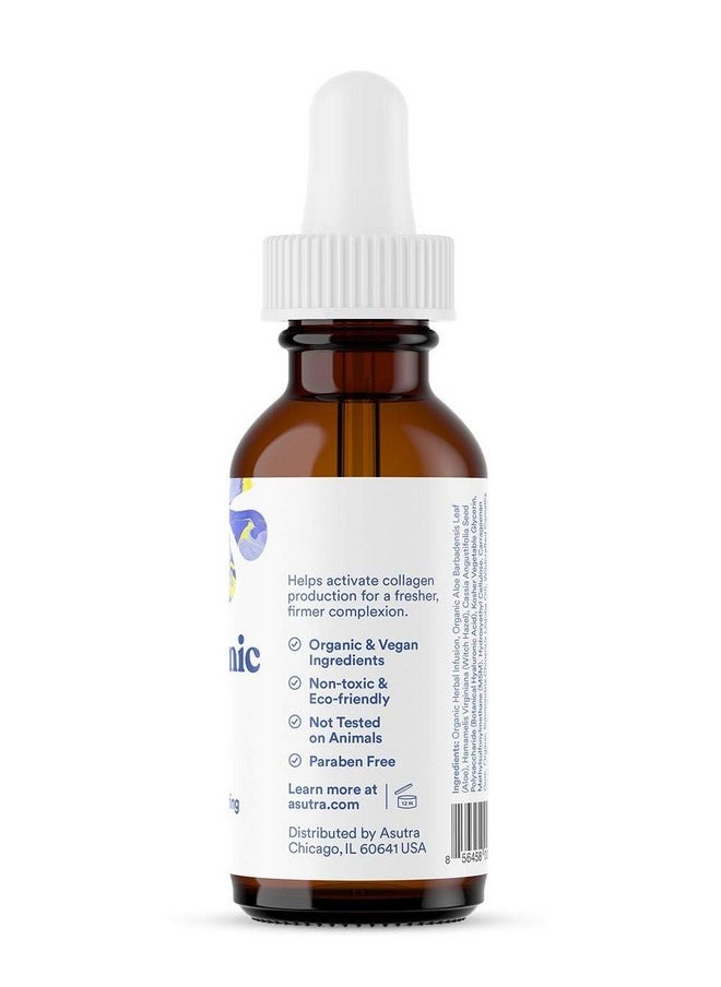 ASUTRA Hyaluronic Acid Serum for Face, 1 fl oz (Pack of 2)- Vitamin C & E, Aloe, Green Tea, Geranium & Jojoba Oil, Plumping Face Serum, Hydrating Facial Skin Care