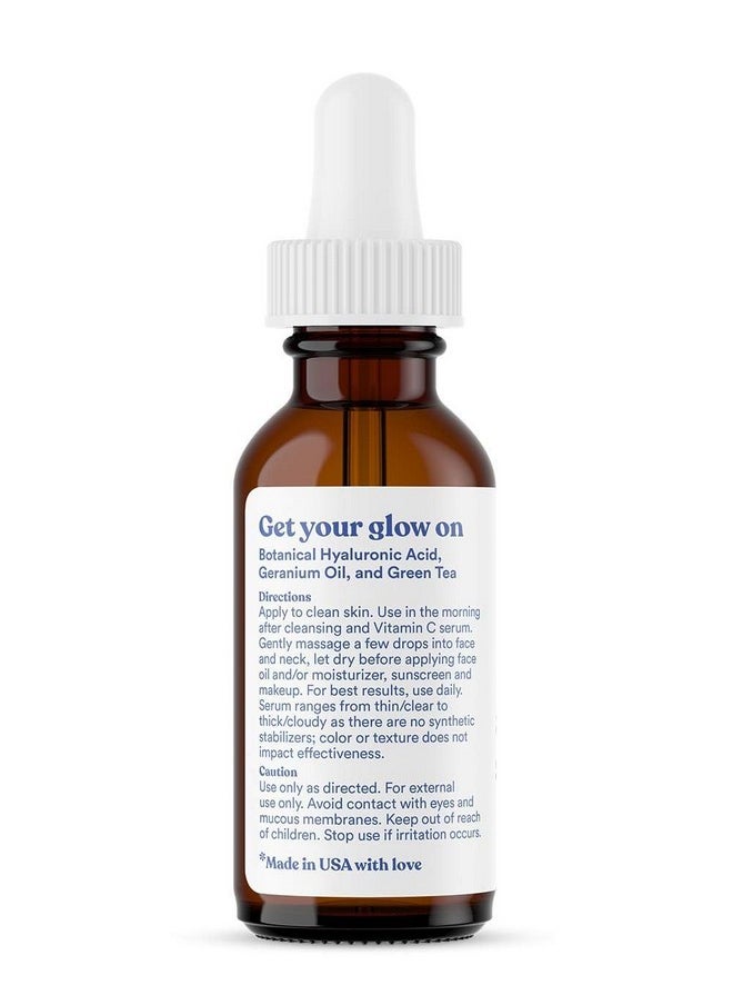 ASUTRA Hyaluronic Acid Serum for Face, 1 fl oz (Pack of 2)- Vitamin C & E, Aloe, Green Tea, Geranium & Jojoba Oil, Plumping Face Serum, Hydrating Facial Skin Care