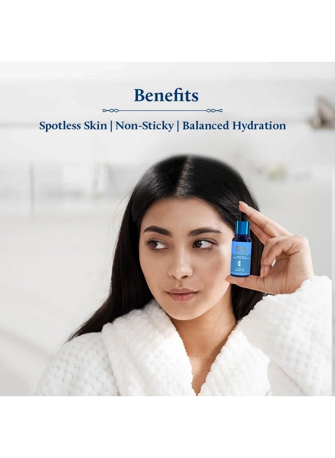 Blue Nectar Plant Based Vitamin C Face Serum for Glowing Skin 100 Natural Hyaluronic Acid Serum Ayurvedic Serum for Women Men 9 Herbs 30 ml