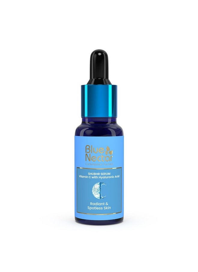 Blue Nectar Plant Based Vitamin C Face Serum for Glowing Skin 100 Natural Hyaluronic Acid Serum Ayurvedic Serum for Women Men 9 Herbs 30 ml