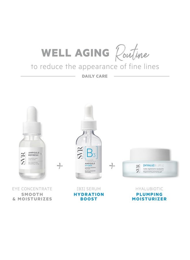 SVR [B3] Concentrate Hydra Plumping Face Serum With Niacinamide And 3 Types Of Hyaluronic Acid. Moisturize, Visibly Plumps And Reduces The Appearance Of Fine Lines. Fragrance Free Care, 1 Fl.oz.