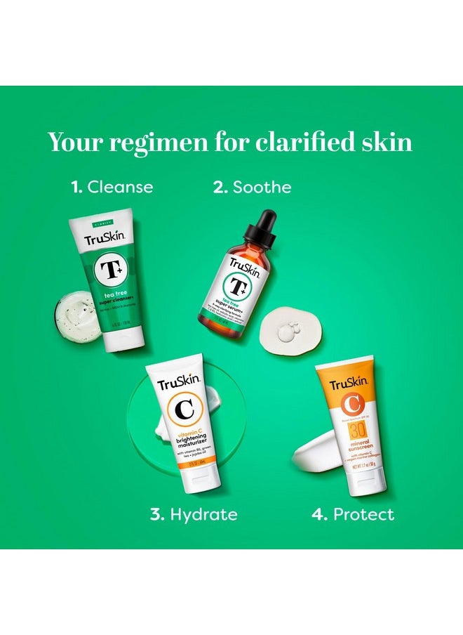 TruSkin Tea Tree Oil for Face - Acne Serum - Unclog Pores, Soothe Breakouts - Blemish Spot Treatment for Smooth, Glowing Skin - Tea Tree Oil for Skin + Salicylic Acid, Niacinamide & Retinol - 1 fl oz