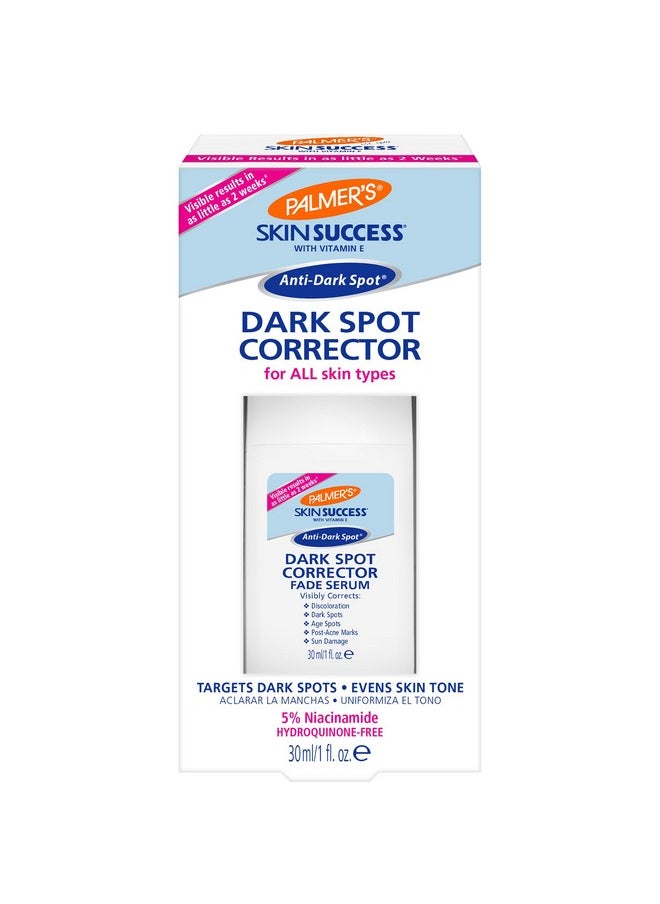 Palmer's Skin Success Dark Spot Corrector Fade Serum with Vitamin E and Niacinamide, Helps Reduce Dark Spots and Discoloration, Facial Serum for Uneven Skintone, 1 Ounce