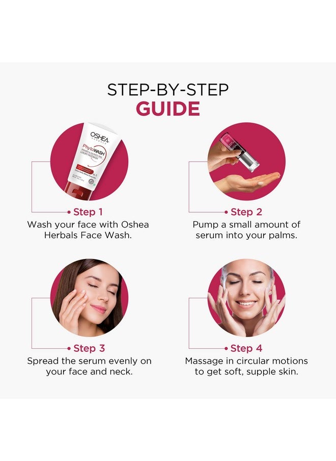 Oshea Herbals PhytoAge Age Reversal Anti Ageing & Brightening Face Serum for All Skin Types | Reduce Wrinkles, Skin Redness & Enhance Skin Radiance - 40ml