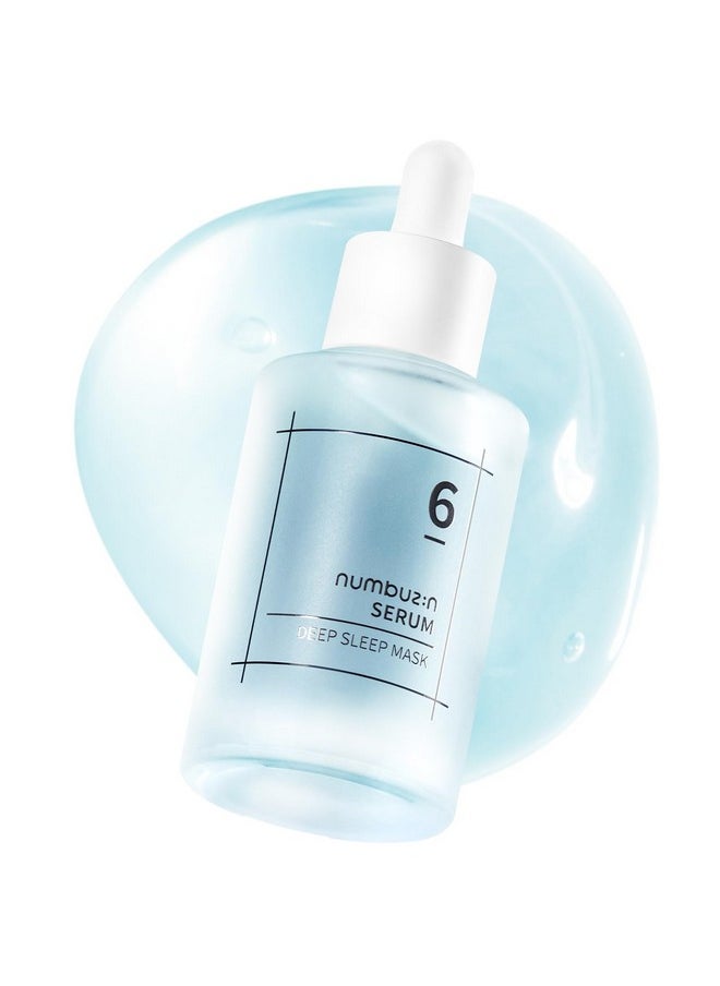 numbuzin No.6 Deep Sleep Mask Serum | Iceland Glacier Water Serum for Instant and Long-lasting Hydration with Hyaluronic Acid & Niacinamide | Korean Skin Care for Dry Skin | 1.69 Fl Oz