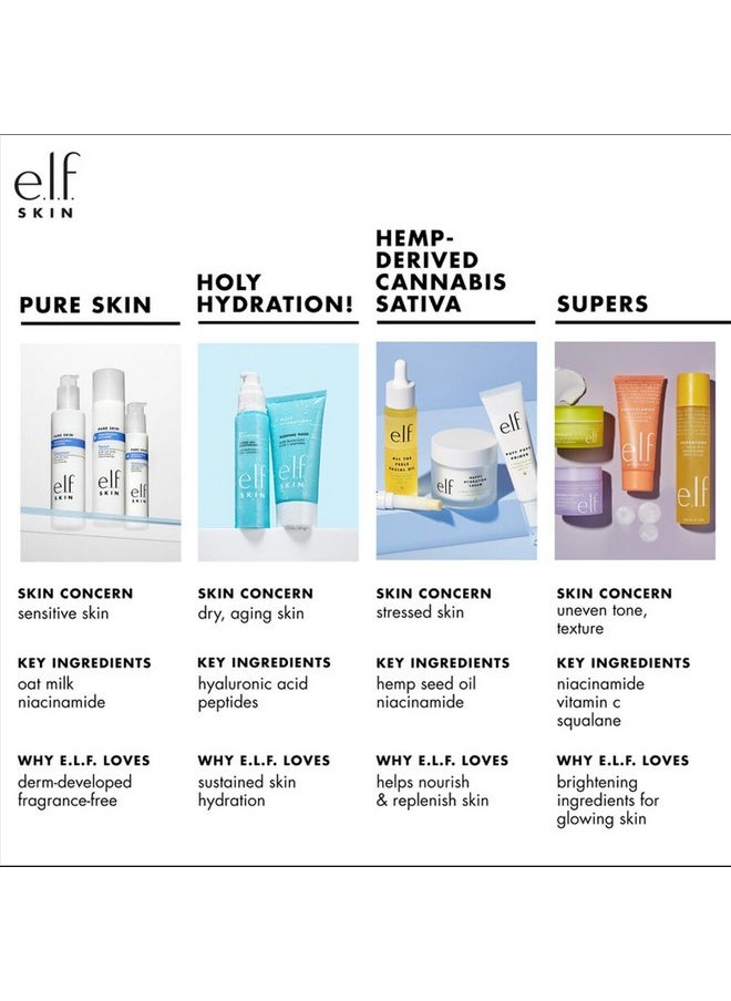 e.l.f. SKIN Holy Hydration Hydrating Serum, Ultra Moisturizing Formula, Strengthens & Protects Skin, 1.01 Fl Oz, 30 ml