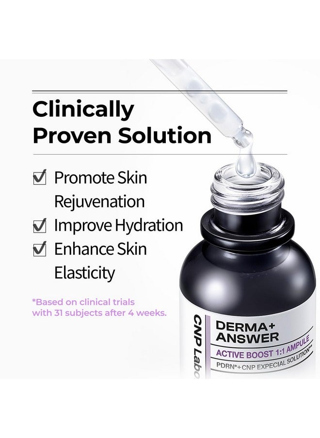 CNP PDRN Active Boost Face Serum - Smoothing Fine Lines & Wrinkle, Rejuvenating & Firming Skin, Anti-aging Booster with Collagen, Korean Skin Care, 1.01 fl. oz. (30ml)