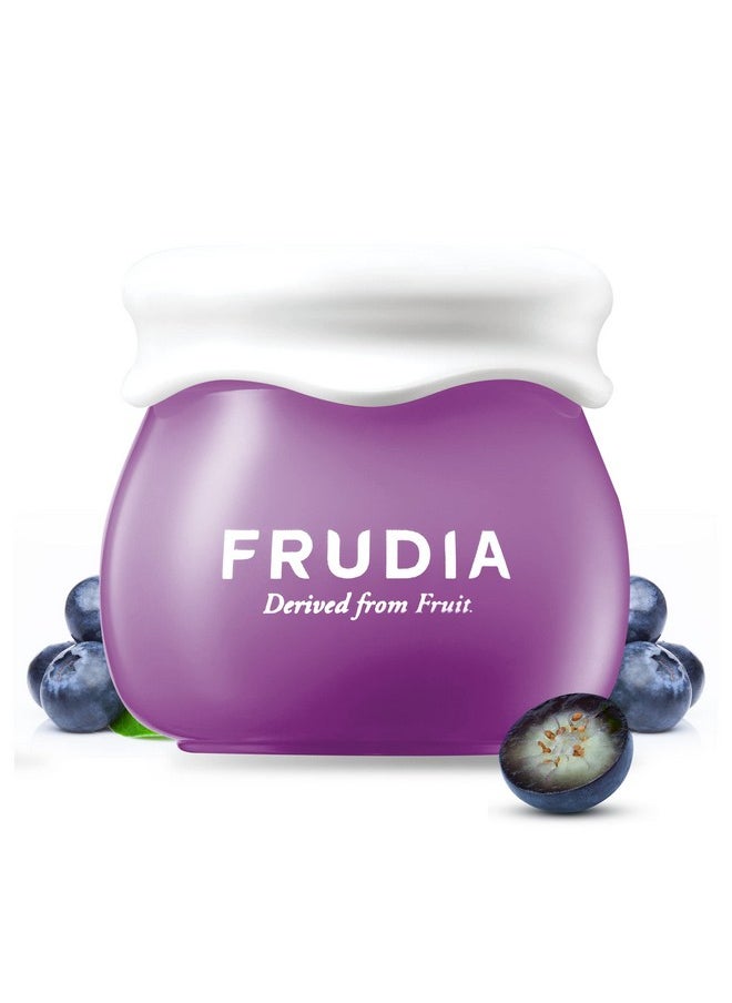 WELCOS FRUDIA Blueberry Hydrating Intensive Cream Mini | Deep Hydration Vegan Facial Moisturizer w/Blueberry Extract, Vegan Panthenol, WS BS Care EX Korean Skin Care Moisturizer Face Cream 0.33 fl oz
