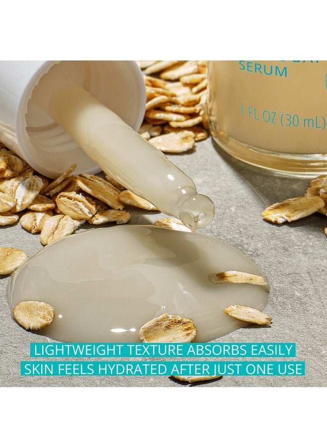 Aveeno Calm + Restore Triple Oat Hydrating Face Serum for Sensitive Skin, Gentle, Lightweight Facial Serum Instantly Smooths Skin, Fast-Absorbing, Hypoallergenic & Fragrance-Free, 1 fl. oz