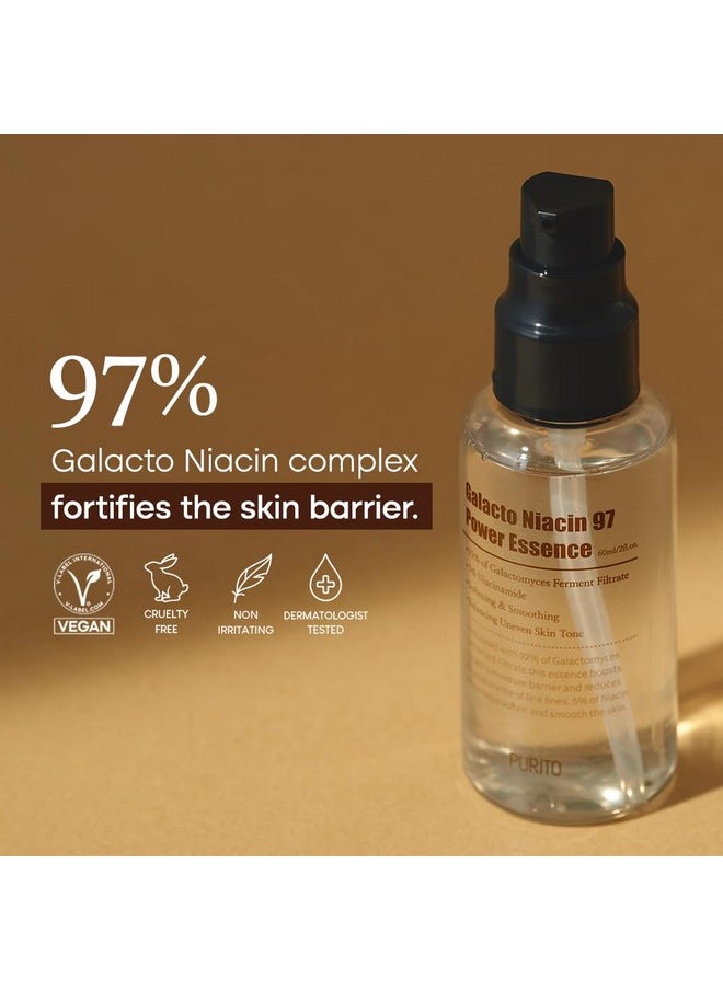 PURITO Galacto Niacin 97 Power Essence 2 fl.oz /92% galactomyces/fermented/Treatment essence/pore control