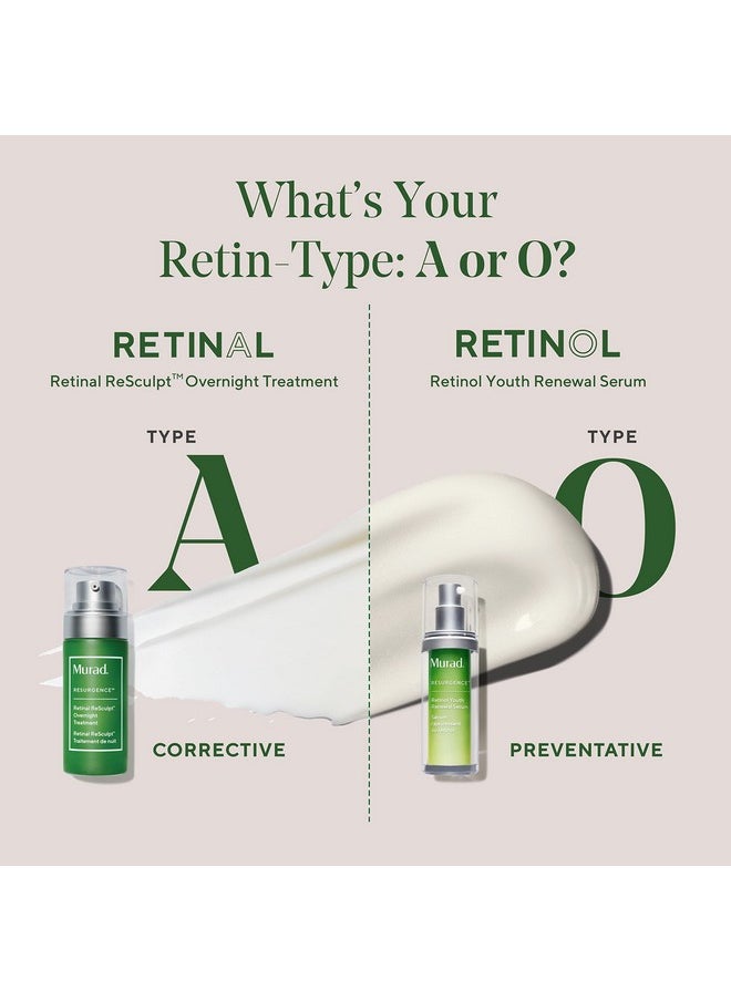 Murad Retinal ReSculpt Overnight Treatment - Advanced Anti-Aging Serum for Lines and Wrinkles - Encapsulated Vitamin A Skin Care for Smoothing, Firming and Lifting Face and Neck, 1.0 Fl Oz