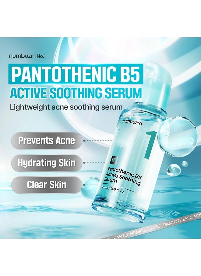 numbuzin No.1 Serum | Pantothenic B5 Active Soothing Serum | Hydrating Serum | Pantothenic Acid, Niacinamide | Excess Oil Control, Reduces Breakouts, Acne | Oily, Acne-Prone Skin | 1.69 fl. o