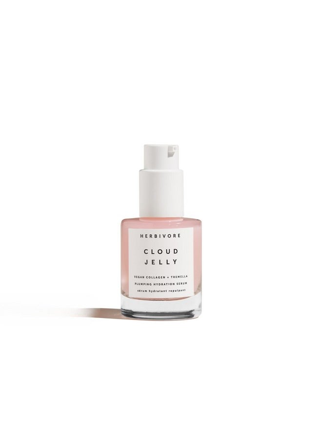 HERBIVORE Cloud Jelly Plumping Hydration Face Serum - Vegan Collagen + Tremella Mushroom + Strawberry Extract, Plant-based, Vegan, Cruelty-free, 30mL / 1 oz