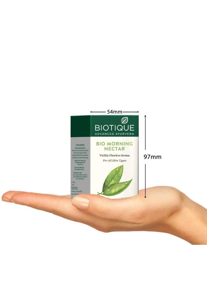 Biotique Morning Nectar Visibly Flawless Serum l Prevents Dark spots, Blackheads and Blemishes l Visibly Flawless Skin l Nourishes and Hydrates Skin l All Skin Types l 40ml