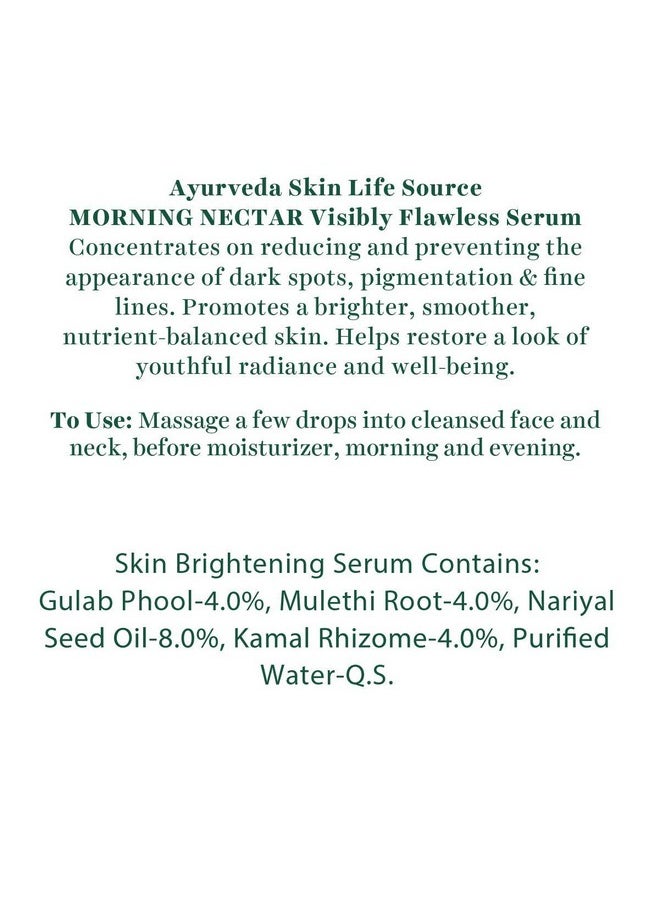 Biotique Morning Nectar Visibly Flawless Serum l Prevents Dark spots, Blackheads and Blemishes l Visibly Flawless Skin l Nourishes and Hydrates Skin l All Skin Types l 40ml