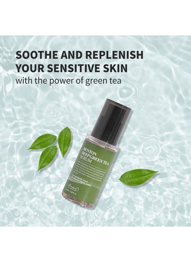 BENTON Deep Green Tea Serum 30ml (1.01 fl.oz.)_new - Nourishing & Hydrating Facial Serum for Oily and Sensitive Skin, Skin Soothing