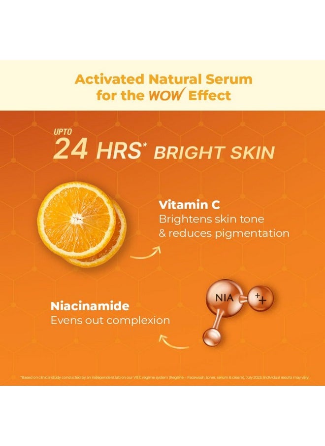 WOW Skin Science Brightening 20% Vitamin C Face Serum | Boost Collagen and Elastin for Anti aging, Skin Repair | For Dark Circles, Fine Lines | Glowing Skin | Hydrates | 30 ml