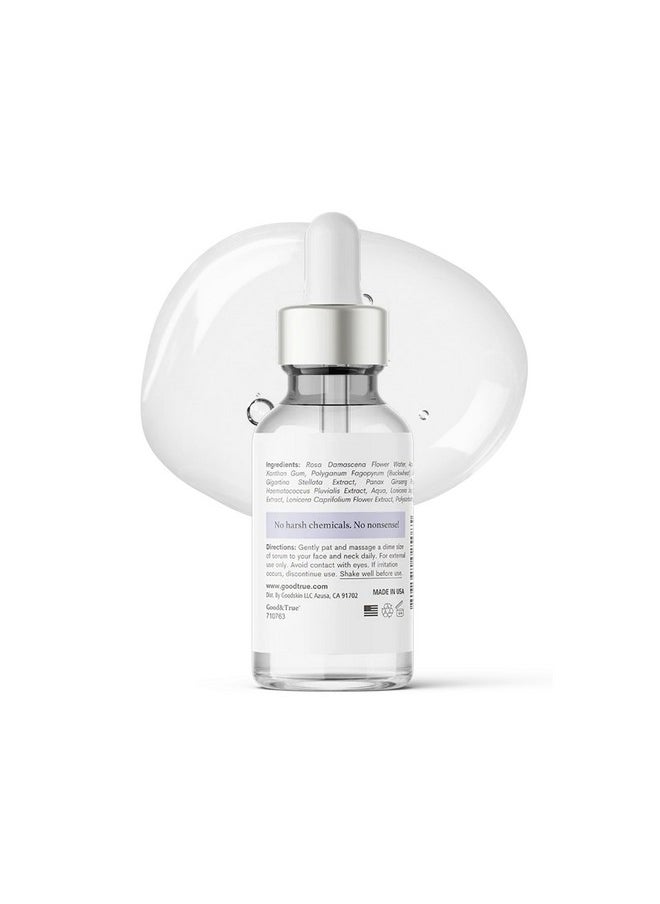 Good & True Organics - Anti-Aging Face Serum with Rose Water | Boosts Collagen, Tightens Skin, Reduces Wrinkles & Fine Lines | All Skin Types
