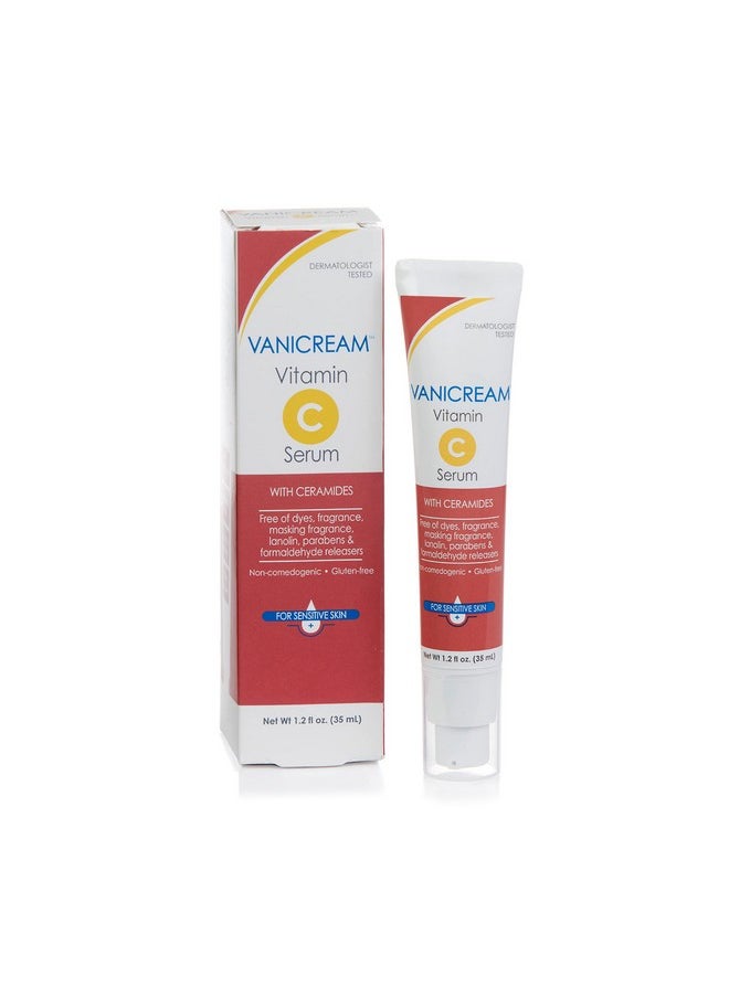 Vanicream Vitamin C Serum - Free of Dyes, Fragrance, Masking Fragrance, Lanolin, Parabens & Formaldehyde Releasers - For Sensitive Skin - 1.2 Fl Oz