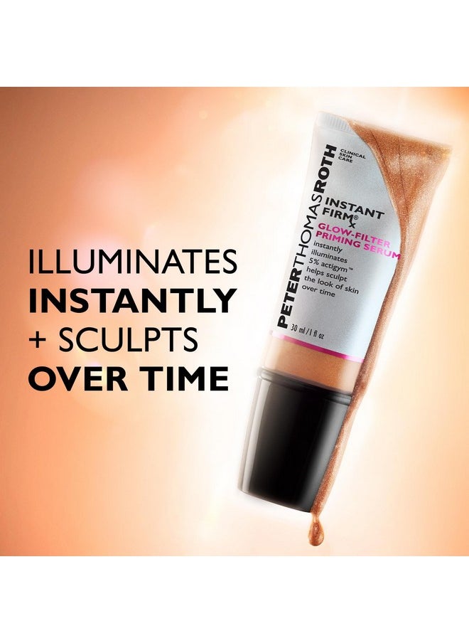 Peter Thomas Roth | Instant FIRMx Glow-Filter Priming Serum, Illuminating and Firming Serum, Helps Sculpt the Look of Skin Over Time, Blends Onto All Skin Tones