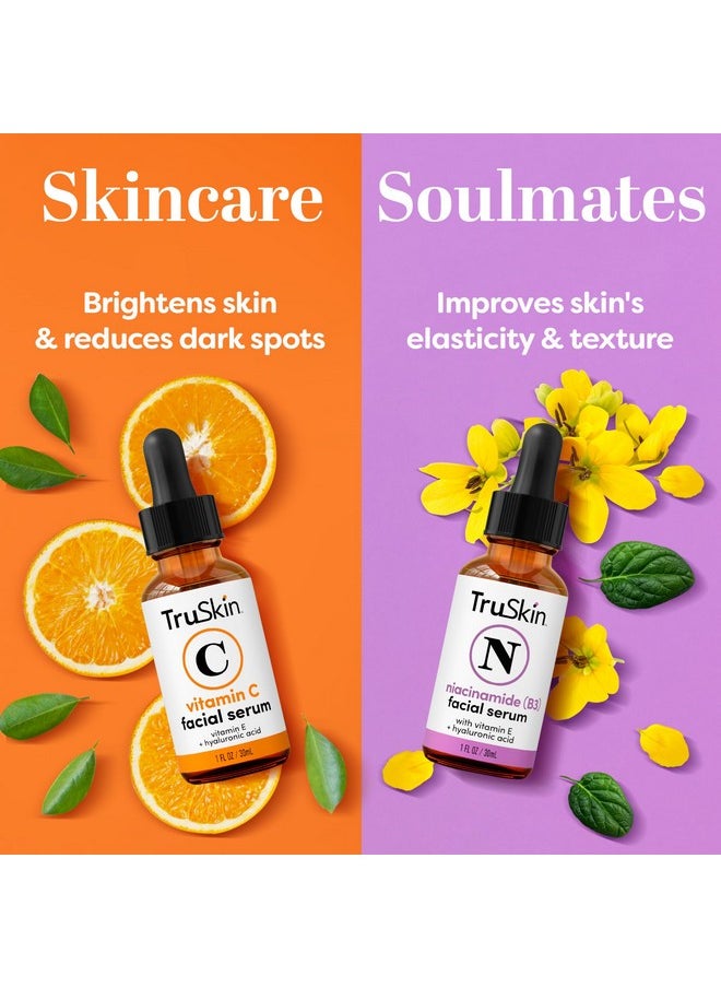 TruSkin (B3) Niacinamide Serum for Face - Pore Minimizer, Soothe Blemishes, Redness, Calm Skin & Even Skin Tone - Hydrating Niacinamide + Hyaluronic Acid, Vitamin E, Aloe Vera & Avocado Oil - 1 fl oz