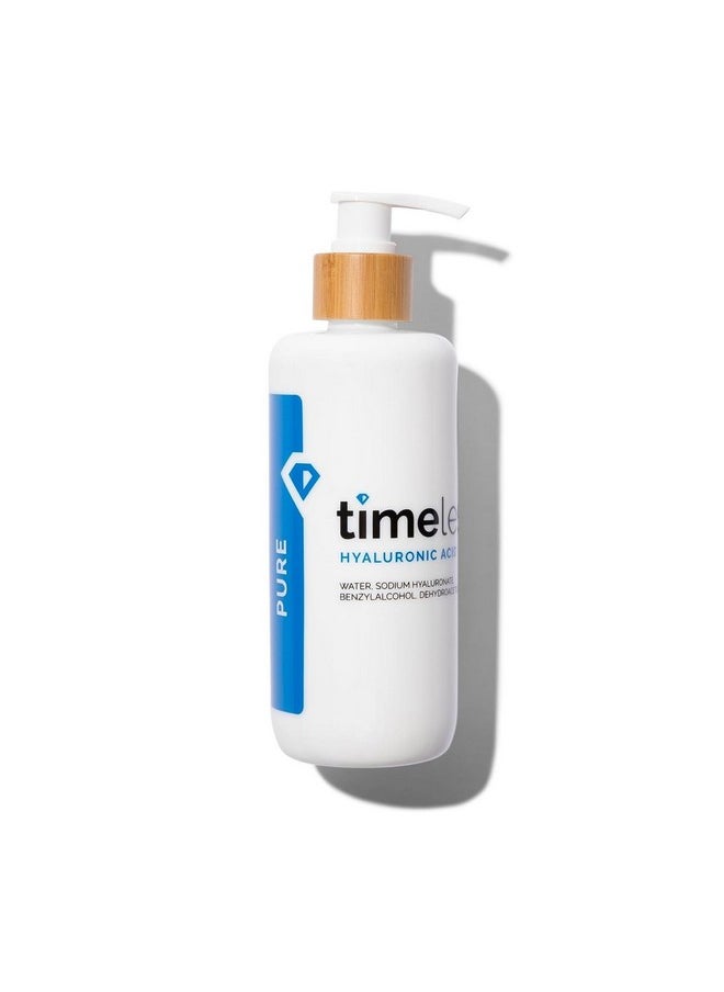 Timeless Skin Care Hyaluronic Acid 100% Pure Serum - Hydrating Face Serum for Personal Care - Fragrance-Free Hyaluronic Acid Serum for Skin Care - 8 oz