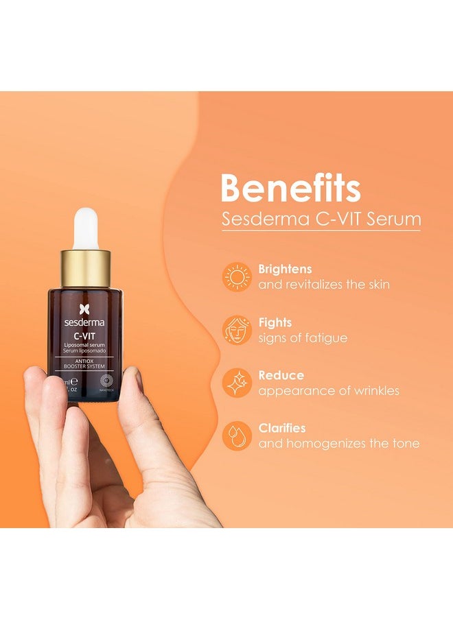 Sesderma | C-Vit Liposomal Serum | Hydrated and Radiant Skin | Antioxidant Serum | First Signs of Ageing | Pigmentation | Vitamin C Serum for Face | Professional Skincare | 30 ml