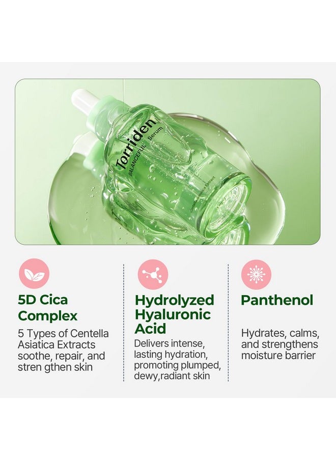 Torriden BALANCEFUL Cica Serum, Facial Essence that Instantly Hydrates, Balances, Soothes and Calms with 5 Different Centella Asiatica Extract for Oily, Combo, and Sensitive Skin
