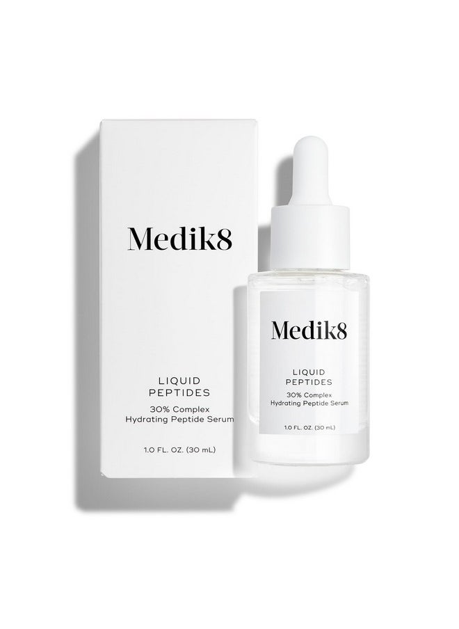 Medik8 Liquid Peptides - Advanced Regenerating Multi Peptide Serum - Firming, Smoothing Formula for Reducing Wrinkles and Fine Lines - Skin Hydrating, Brightening, and Plumping Treatment - 1.0 oz