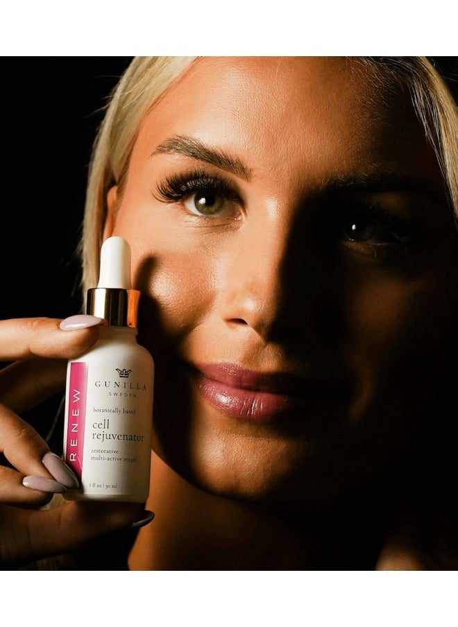 GUNILLA Cell Rejuvenator Serum | Anti-Aging Anti Wrinkle Hydrating Facial Serum for Fine Lines, Dark Spots with Organic Aloe Vera, Collagen, Elastin, Keratin, Vitamin C, Ginseng | 1 oz