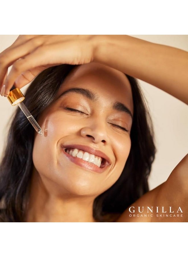 GUNILLA Cell Rejuvenator Serum | Anti-Aging Anti Wrinkle Hydrating Facial Serum for Fine Lines, Dark Spots with Organic Aloe Vera, Collagen, Elastin, Keratin, Vitamin C, Ginseng | 1 oz