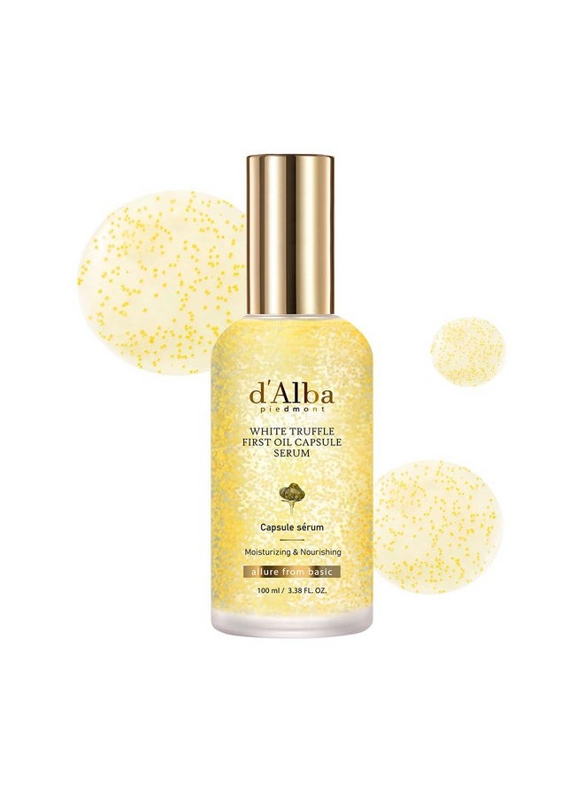d'alba Piedmont White Truffle Oil Capsule Serum, Dily Vita Boost for Luminous Skin, Double Vitamin Formula, Korean Skin Care (3.38fl. oz.)