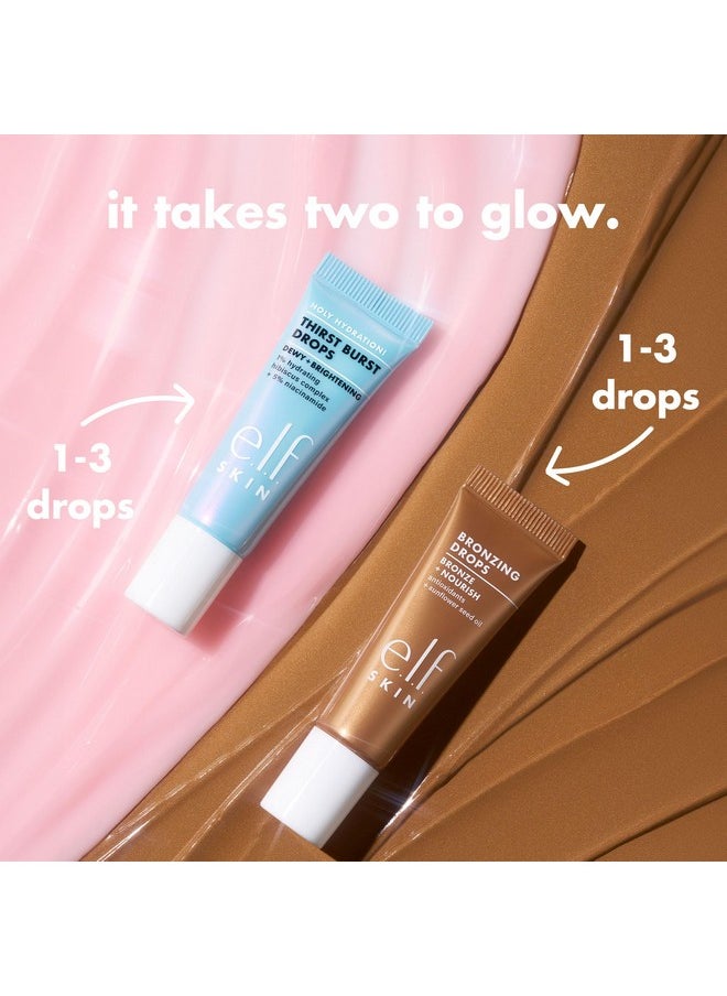 e.l.f. SKIN The Hottest Drops Duo, Holy Hydration! Thirst Burst Drops & Bronzing Drops Skincare Set, For A Dewy, Sun-Kissed Look, Vegan & Cruelty-Free