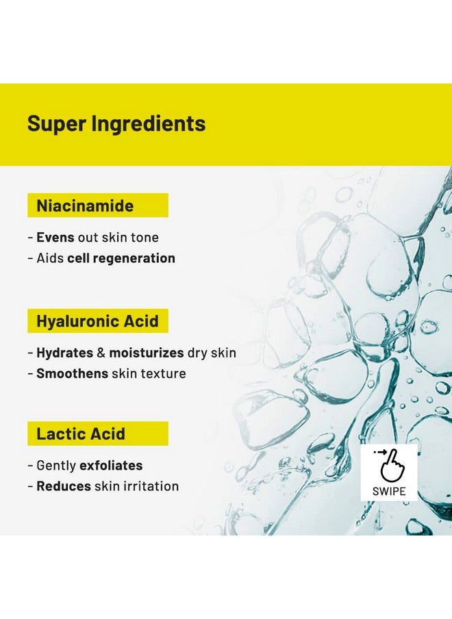 Chemist at Play Roll On Serum For Neck, Knee & Elbow With 6% Vitamin C+ Hyaluronic Acid + AHAs + Niacinamide + Ceramides | Exfoliates, Removes Pigmentation, and Hydrates Dry Skin | 1.4 fl oz.