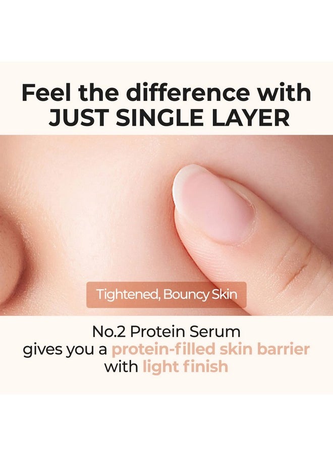 numbuzin No.2 Creamy 43% Protein Serum | Protein Cream Serum with Oat Protein, Ceramide, Panthenol for Skin Barrier | Korean Skin Care for Sensitive, Loose Skin | 1.69 Fl Oz