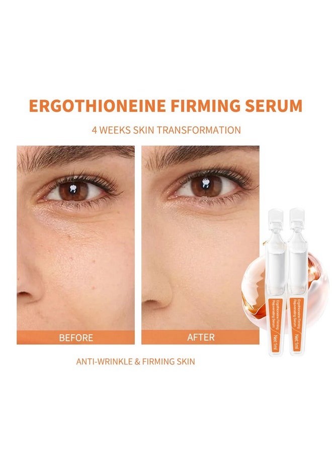 Ergothioneine Firming Rejuvenating Ampoules Serum - Hydrating and Repairing Formula with Pro-Xylane, Centella Asiatica Extract, and Vitamin B5 for Various Skin Types, 15 Pcs/Box
