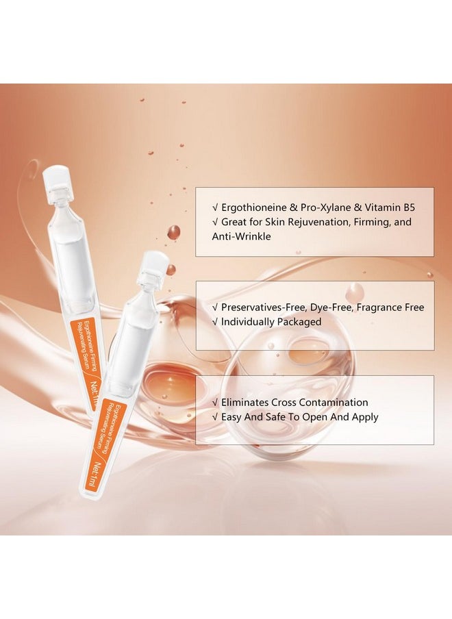 Ergothioneine Firming Rejuvenating Ampoules Serum - Hydrating and Repairing Formula with Pro-Xylane, Centella Asiatica Extract, and Vitamin B5 for Various Skin Types, 15 Pcs/Box