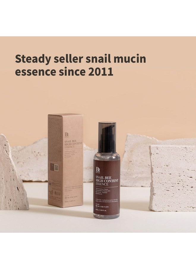 BENTON Snail Bee High Content Essence 100ml (3.38 fl oz.) - Snail Mucin Essence with Niacinamide & Bee Venom | Korean Skin Care Face Moisturizer For Women & Men with Combination, Oily Skin