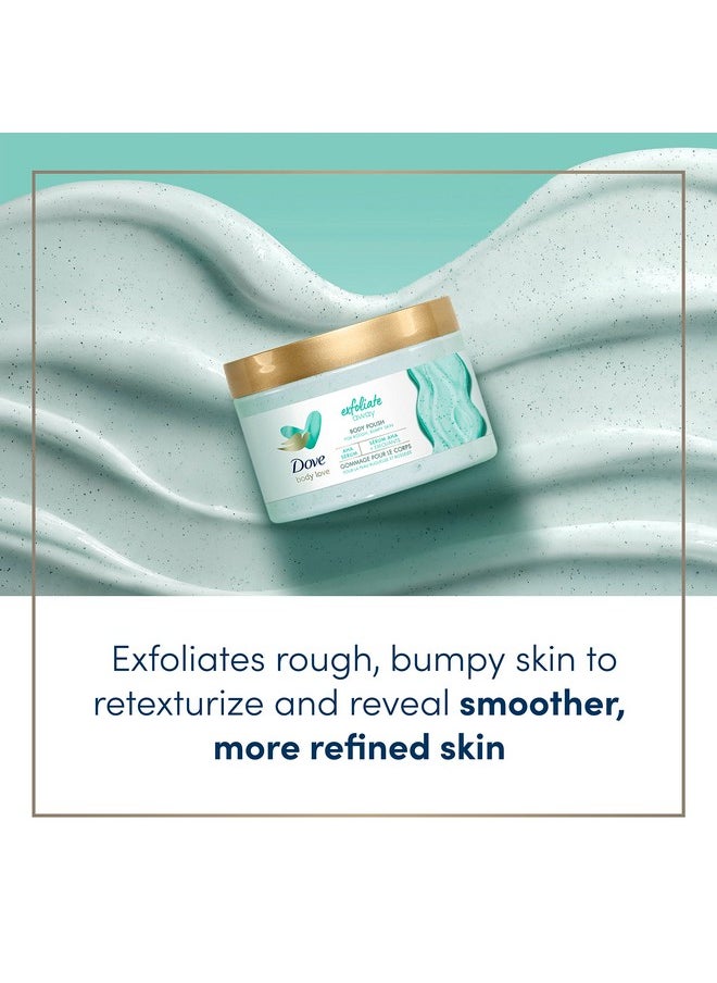 Dove Body Love Body Polish Exfoliate Away 3 Count for Rough, Bumpy Skin Body Scrub with AHAs for Silky Smooth Skin 12 oz