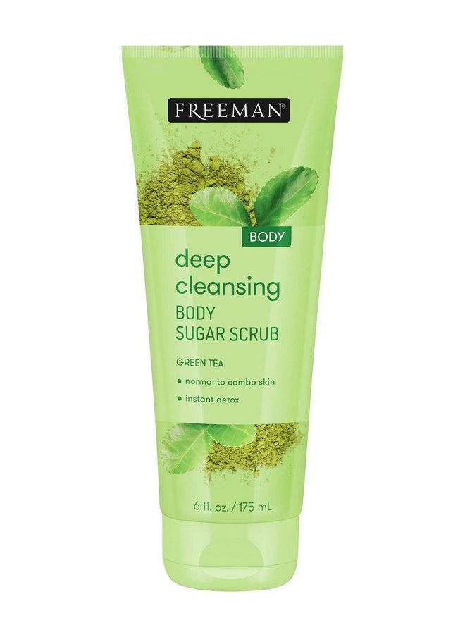 Green Tea Deep Cleansing Body Sugar Scrub by Freeman for Unisex - 6 oz Scrub