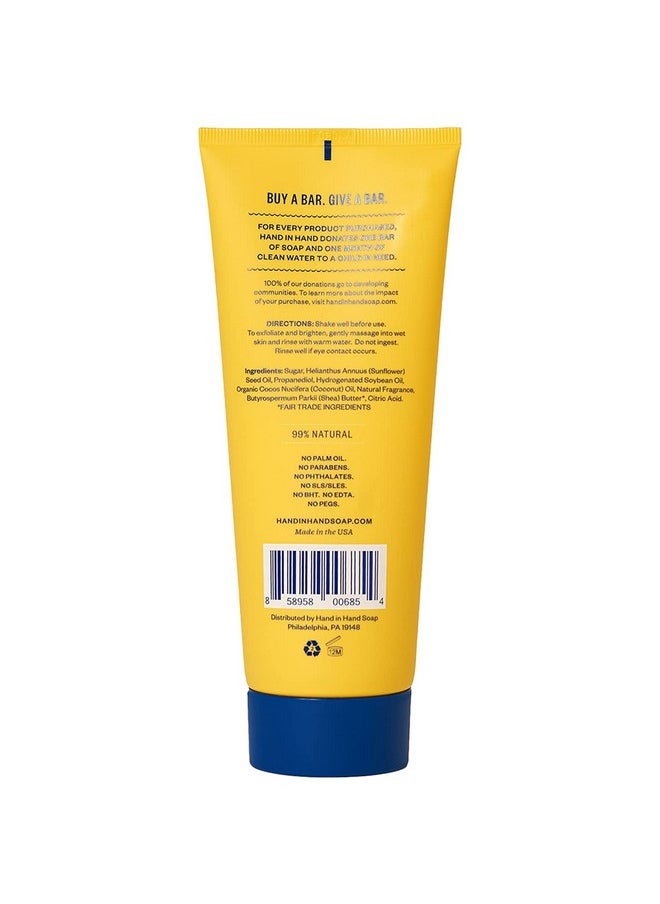 Hand in Hand Sugar Scrub, Gentle Exfoliation For All Skin Types, 9 Ounce, Fresh Coconut & Mango Leaf, Island Mimosa Scent, Single