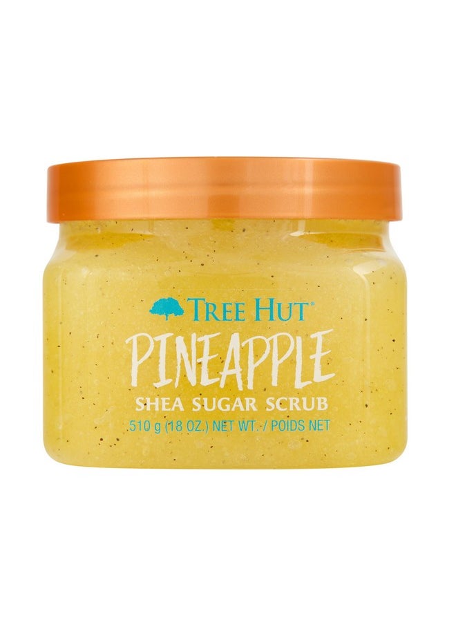 Tree Hut Pineapple Shea Sugar Scrub | Exfoliating Body Scrub Removes Dead, Dry Skin for a Soft & Hydrated Feel | Nourishing Essential Body Care | 18 fl oz.