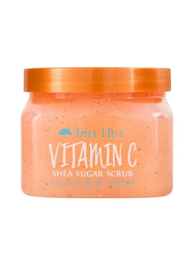 Tree Hut Vitamin C Shea Sugar Scrub, 18 oz, Ultra Hydrating and Exfoliating Scrub for Nourishing Essential Body Care
