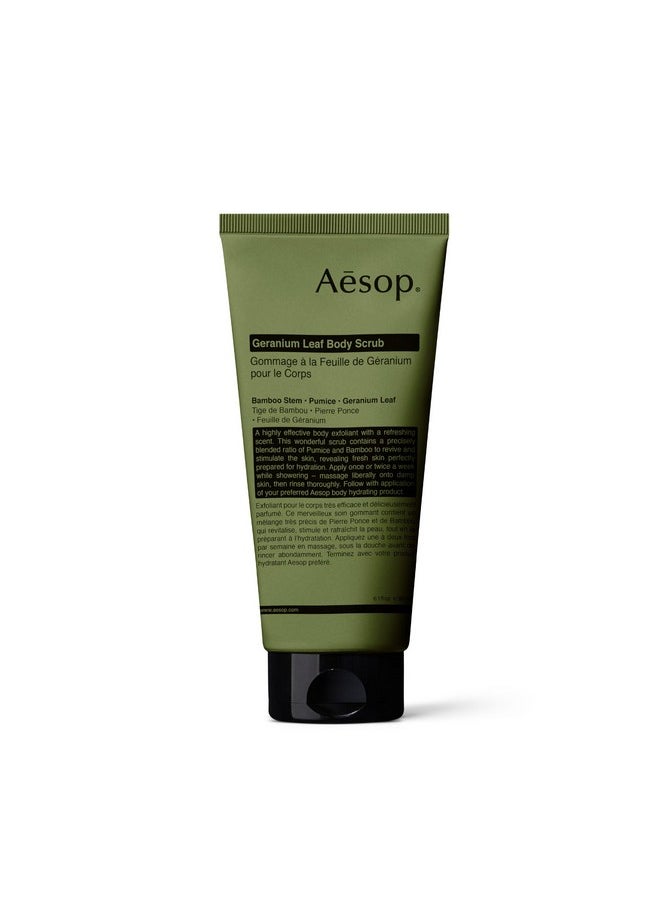 Aesop Geranium Leaf Body Scrub | Invigorating Exfoliant For Smooth, Hydrated Skin | Paraben, Cruelty-free & Vegan | 6.2 oz