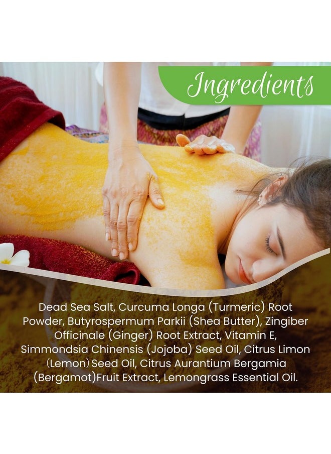 AMVital Turmeric Body Scrub - Handmade Natural Scrub For Body, Face, Hand, and Foot - Natural Skincare Body Scrub For Women - Suitable for All Skin Types (7.8oz)