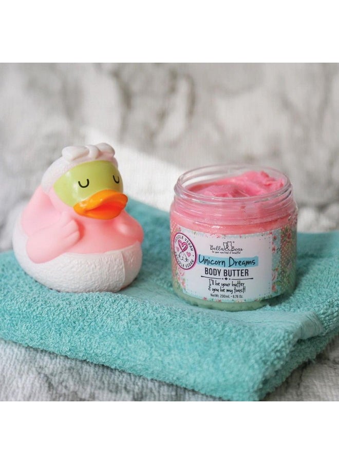 Bella and Bear Unicorn Dream Body Scrub Skin Care Exfoliating Body Wash - Cruelty-Free, Paraben Free, Vegan-Friendly Sugar Scrub with mango & pineapple with a hint of vanilla