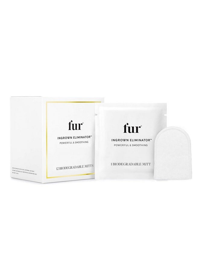 Fur Ingrown Eliminator- Post Hair Removal Care to Soothe Irritation and Eradicate Bumps - 12 Wipes