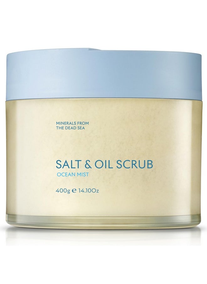 SEACRET Body Scrub - Salt & Oil Body Exfoliator with Dead Sea Minerals and Essential Oils, Ocean Mist Scent 14.1 FL.OZ.
